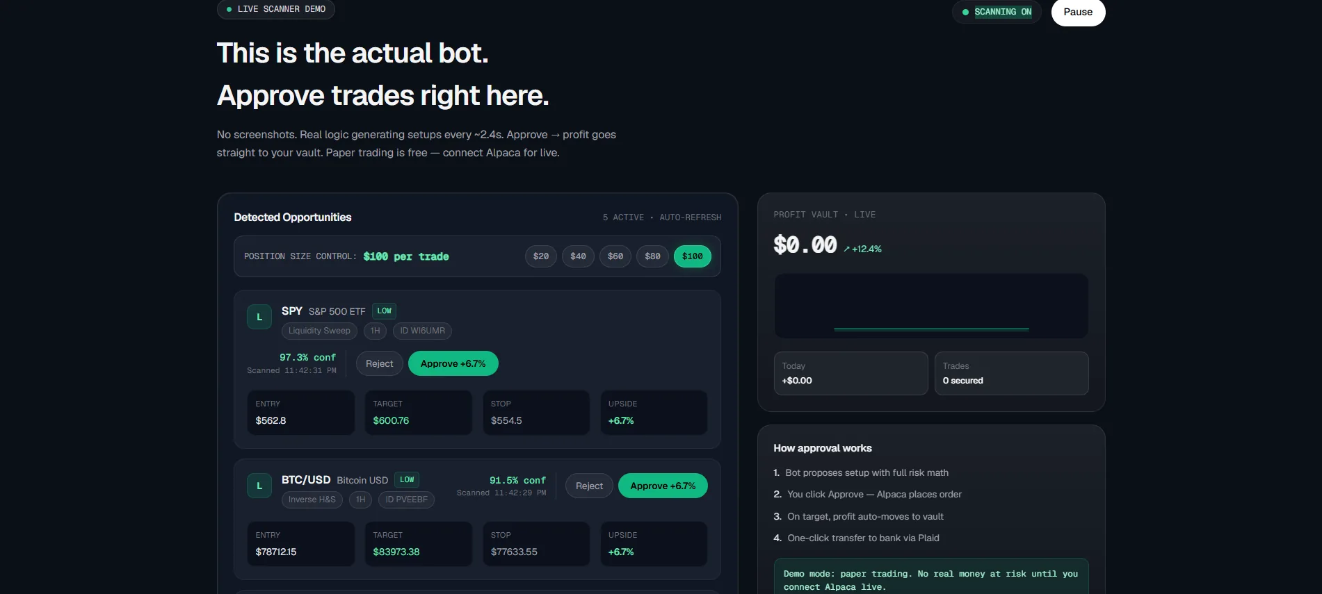 ProfitBot AI — screen 2