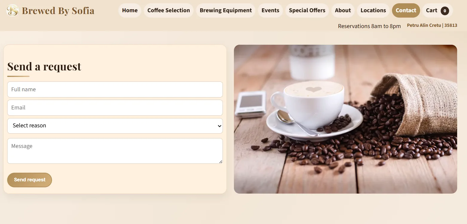 Brewed By Sofia — screen 2