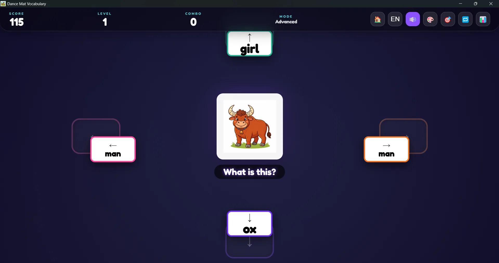 Dance Mat Vocabulary — screen 6