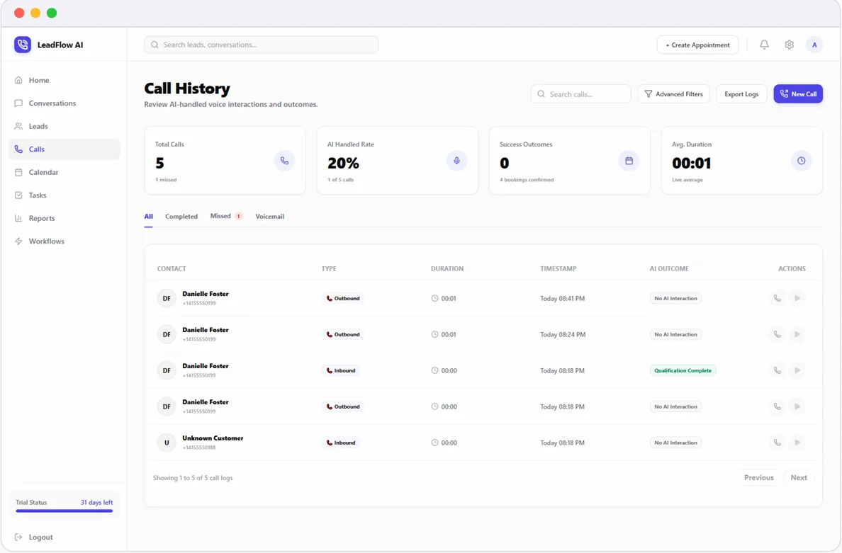 LeadFlow AI — screen 5