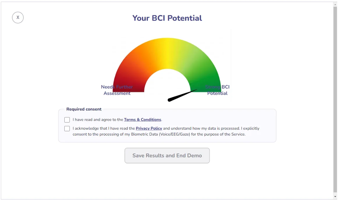 MindSpeaker BCI — screen 4